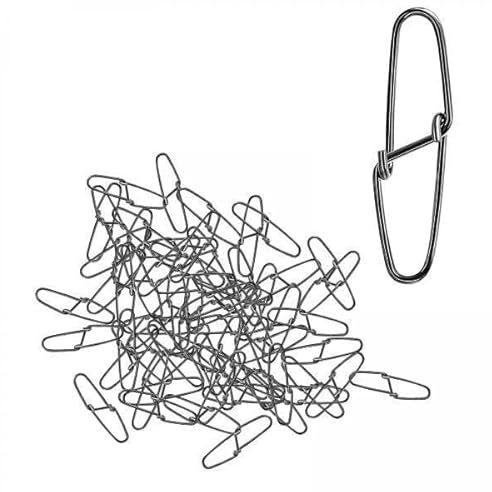 F Fityle 4 X 100 Stück Angel Druckknöpfe, Schnellwechsel Angel Druckknöpfe, Kompaktes Zubehör, Leichte Angelköder Verbindung für Crappie Forellen