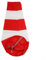 Windsack in Rot und Weiß, aus Ripstop-Polyester, perfekt für genaue Windrichtungsmessung an Flughäfen (80 cm)