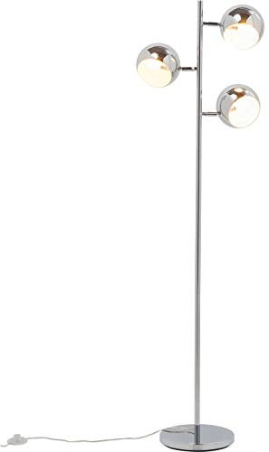 Kare Design Standleuchte Calotta, Chrom, Stehleuchte, Leselampe, Stahlgestell, Leuchtmittel nicht inklusive, 151x40x26 cm (H/B/T)