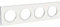 Schneider Electric - Odace Touch, plaque Blanc 4 postes horiz. ou vert. entraxe 71mm - S520808