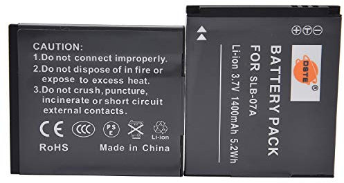 DSTE 2-Pacco Ricambio Batteria per Samsung SLB-07A PL150 PL151 ST45 ST50 ST500 ST550 ST560 ST600 TL100 TL210 TL220 TL225 TL90