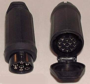 Wehmann Adapter 12 V von 7 auf 13 polig für Anhänger 13 polig auf Auto 7 polig