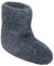 SamWo, 100% Reine Schafwolle Hausschuhe Wollhausschuhe Fußwärmer Hüttenschuhe Stiefel Graphit Premium, FW 43-44 gr Pr