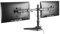 ProperAV Desk Monitor Mount Dual Swing Arm Free Standing Base 17'' 19 21 22 23 24 27 32'' VESA Max 100x100 Height Max 420mm