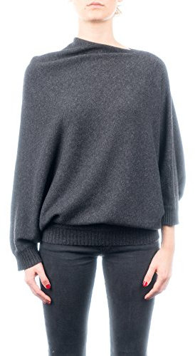 Dalle Piane Cashmere - Poncho Jersey aus Cashmere-Gemisch - für Damen, Farbe: Anthrazit, Einheitsgröße