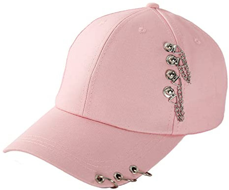 Baseballkappe für Erwachsene, leger, solide, verstellbar, Eisenring, Snapback-Kappe, Casquette-Hut, legere Gorras, Papa-Hüte, Pink, Einheitsgröße/3XL
