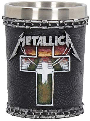 Nemesis Now Metallica-Master of Puppets Verre à Liqueur en résine avec Insert en Acier Inoxydable Noir Taille Unique B4683N9
