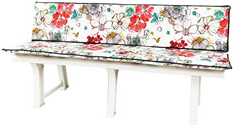 Kettler Polen KETTtex 0843 Auflage Gartenbank 2-teilig Blumen Sitzpolster 150 cm