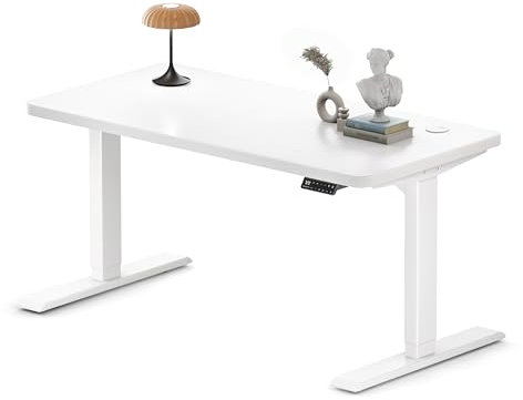 MAIDeSITe Höhenverstellbarer Schreibtisch (140x70cm), Höhenverstellbar Stehtisch Elektrisch, Energieeffizient Flüsterleiser Dualmotor Traglast 160kg Mit Kollisionsschutz Funktion - S2 Pro