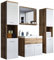 PIASKI Conjunto de Muebles de baño Montreal XL, Juego de Muebles de baño, Lavabo Incluido, Distintos Colores (Blanco Brillo/Wotan)