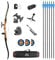 wolfman Recurvebogen Set Erwachsene 66/68/70 Zoll 12-40 lbs Recurve Bogen Set Praxis Bogen Jagdbogen für Bogenschießen Halle Schießen Wettkämpfe Übung Rechtshänder(Schwarz Typ B, 70/30Lbs)