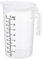 PATIKIL Graduated Beaker, 1000ml PP Plastic Liquid Measuring Cup Double Sided Black Graduations with Handle Lid and Spout for Lab Kitchen Home