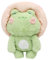 IUTOYYE Pilz Frosch Plüsch Spielzeug Netter Frosch Gefüllter Plüsch Weicher Frosch mit Hut Tier Plüsch Puppen Beruhigende Dekoration Kissen Geschenk für Mädchen Kinder (Rosa und Hellgrün, 25cm)