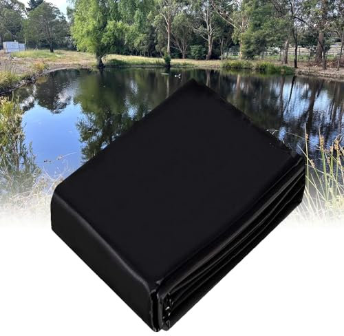 HSHBDDM Teichfolie, 0,12 mm dick, kleine HDPE-Teichfolien, Teichhäute, Teichfolie für Brunnen/Teiche/Fischteiche 7X9m Black