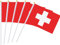 Schweizer Flaggen, 20 Stück, kleine handgehaltene Schweizer Flaggen auf Stäbchen, Handwinkerstäbchen für Festivals, Sport, Party-Dekorationen, Anti-UV-Verblassen