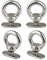 T Track Mount Tie Down Eyelets 4Pcs Set - M6 Bolt, 316 Stainless Steel, Hold Your Bungee Cord or Ropes Up to 16mm, T Slot Roof Rack Accessories, Kayak Track Parts
