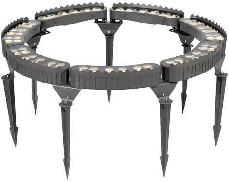 Solarstrahler LED Landschaftsstrahler, Palmenbeleuchtung Für Außen, Niederspannung Landschaft Baumringbeleuchtung, IP65 Wetterfest(Gelbes Licht,Pack of 7)