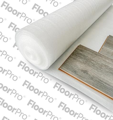 Smoothfit 2mm White Underlay Acoustic and Insulation Underlay for Wood or Laminate Flooring Foil Damp Proof Moisture Membrane Underlayment (1metres x 7.5metres (3ft 3 x 24ft 6))