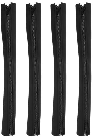 sourcing map 4pcs Zipper Cable Sleeve 20 x 4.3 Neoprene Cable Protector Wire Holders Cord Management for Desk TV Computer Home Office, Black