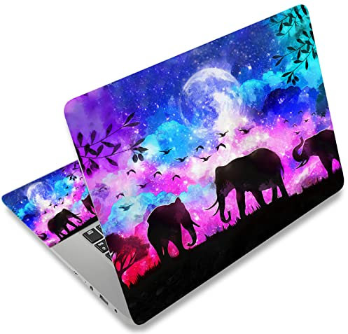 icolor Laptop Skin Aufkleber Folie Cover Vinyl Aufkleber für 13 13,3 14 15 15,4 15,6 Zoll Notebook Schutzfolien Laptop Selbstklebend Kunst Dekorative Schutzhülle (Elefant)