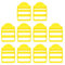 SUIKIHUM 10 Pack Plastic Ladder Slider, 1 Inch(25mm) Backpack Buckle Tri-Glides Clip, Adjustable Lock Buckle for Belt Strap, Yellow