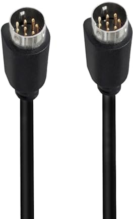 jasavdio Mini DIN 8pin Male to Male Cable,S Video Mini Din 8-pin Cord PLC Touch Screen Cable for JVC Subwoofer Replacement - Home Theater Audio (1.64ft)