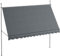 Outsunny Toldo Manual Retráctil 3,5x1,2 m Toldo Exterior Terraza Enrollable Altura Ajustable con Manivela 210-300 cm Sin Taladro Protección UV30+ para Balcón Jardín Gris Oscuro