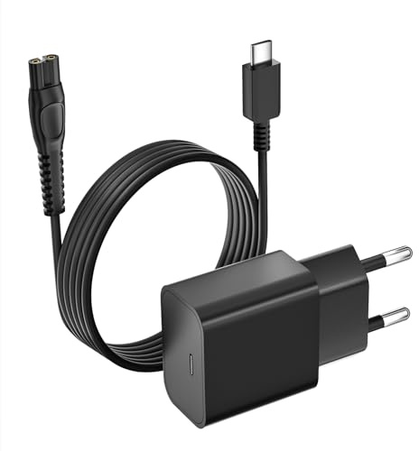 5 V Ladegerät USB C für Philips Norelco 3000 3000x 5000 5000x i9000 Serie | Netzadapter für Philipp Oneblade Rasierer QP2734 QP2724 QP2824 QP2834 QP4631