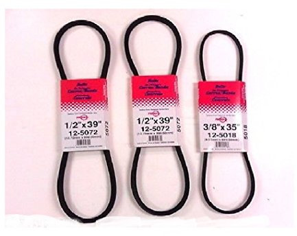 Ariens (2) 5072 & (1) 5018 Rotationsriemen-Set kompatibel 07200431 & 07200111
