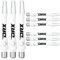 RED DRAGON DRX Coated Aluminium Short White Logo Dart Stems (Shafts) - 2 Sets per Pack (6 Stems in total)