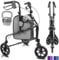 Vive Mobility Rollator mit 3 Rädern – leicht und faltbar für Senioren, ältere Menschen, Männer und Frauen – zusammenklappbar, strapazierfähig, dreirädrig, für den Innen- und Außenbereich (schwarz)