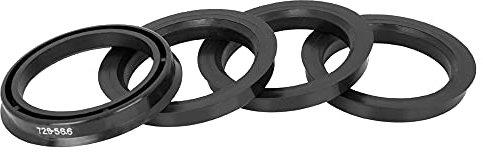 X AUTOHAUX 4stk.Kunststoff Radnaben Zentrierringe Zentrierung für Radnabe 72.6-56.6mm Schwarz