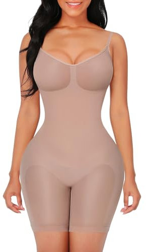 FeelinGirl Corsetto Donna Vita Alta Pantaloni Pancia Effetto Modellante Snellente Body Shaper Shapewear Senza Cuciture Marrone castagna XL/XXL