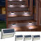 Luces Solares Escaleras Exterior, Acero inoxidable Luz Solar con Sensor de Luz y Automático ON/OFF, para Jardín, Patio, Garaje, Paso, Escaleras (Paquete de 4)
