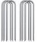 Steel Ground Stakes Heavy Duty Galvanized Steel J Hooks Anchors, trampoline pegs Garden Stake Pegs for marquees, Trampolines, Bouncy, Camping, and Garden Fence Stakes (6pack)
