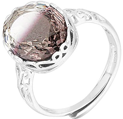 WLLDDDIU Ring Damen,Ring Aus 925Er Sterlingsilber, Zarter Retro-Mode, Schwarzer Turmalin Mit Farbverlauf, Verwendbar, Ringe, Schmuck, Geschenke Für Jungen, Mädchen, Männer, Frauen