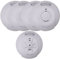 HiSPEC Mains Powered Smoke Alarms Heat Detectors and CO Detectors Fire Safety Kits with 9V Back Up Battery: Interconnectable & Fully Compliant to Welsh 2022 Legislation (4 Smoke / 1 Heat)