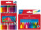 Faber-Castell 205030 - School Set mit 24er Etui Wachsmalstifte und 20er Etui Doppelfasermaler