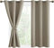 DWCN Vorhang Blickdicht mit Ösen 2 Stücke Verdunkelungsgardinen Thermogardine Vorhänge Dunkel Thermogardine Verdunkelung für Wohnzimmer Schlafzimmer, Taupe, 160x106cm(HxB)