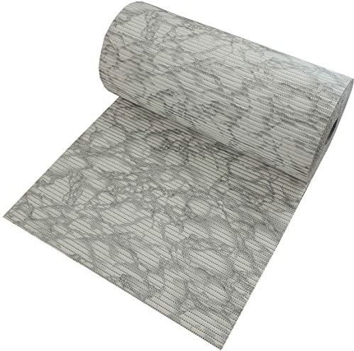 Badematte Bodenbelag Duschvorleger - Marmor Beige Eckig 65 x 300 cm - Weichschaum Bodenmatte Badteppich Antirutsch Vorleger Matte