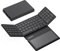 GEODMAER Teclado Bluetooth plegable portátil de tamaño estándar, teclado plegable con gran panel táctil, teclado numérico, piel sintética, teclado inalámbrico de viaje para Windows, Android