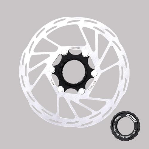 Newgoal Fahrrad Center Lock Scheibenbremse scheibe 160 mm Rennrad-Scheibenbrems rotor mit Schlossabdeckung