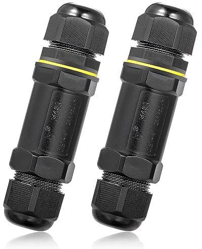 5 Polig Kabelverbinder Verbindungsmuffe Wasserdicht IP68 24A 450V Verbindungsbox Erdkabel Muffe Kabelverbindung 5 Polig Kabelsteckverbinder für Erdkabel Ø4-14mm,2 Stück