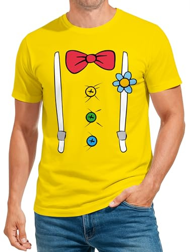 MoonWorks® Herren T-Shirt Fasching Karneval Clown Kostüm-Ersatz Verkleidung Last Minute Faschingskostüme Männer