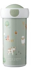 Mepal - Verschlussbecher Campus - Trinkbecher Little Dutch - Auslaufsicherer Wasserflasche für Kinder - Wiederverwendbarer Becher - BPA-frei & Spülmaschinenfest - 300 ml - Little Farm