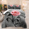 Duvet Schwarz Rosa Bedruckte Schlafdecke Ganzjahres Bettdecke Winter Aesthetic Komfort Bett Decke Maschinenwaschbar