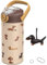 MYFOREST 400 ml Bouteille d'eau isotherme pour enfant, acier chirurgical, motif original haute résolution, compatible lave-vaisselle, badge nominatif, mousquetons (Beige, Teckels marron)