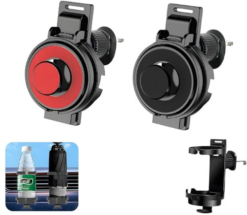 Getränkehalter Auto，Suuwwn 2 Stück Becherhalter Auto Universell Verstellbarer Auto-Belüftungs Getränkehalter Auto Lüftung Flaschenhalter