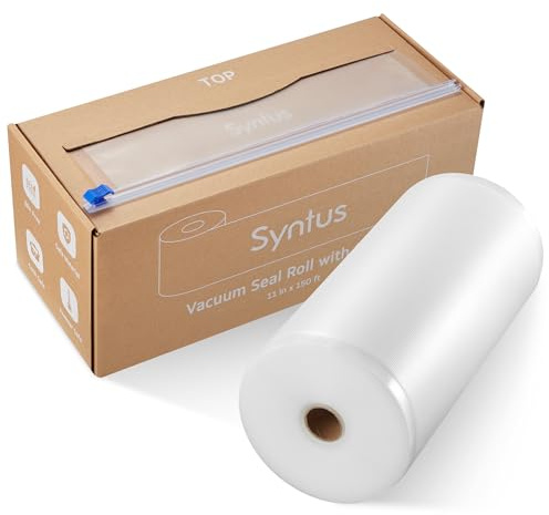 Syntus 11 x 150' Vacuum Sealer Bags for Food Seal Rolls with Cutter