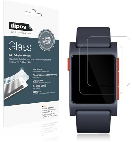 dipos I 2x Screen Protector compatible with Pebble 2 Flexible Glass 9H Display Protection